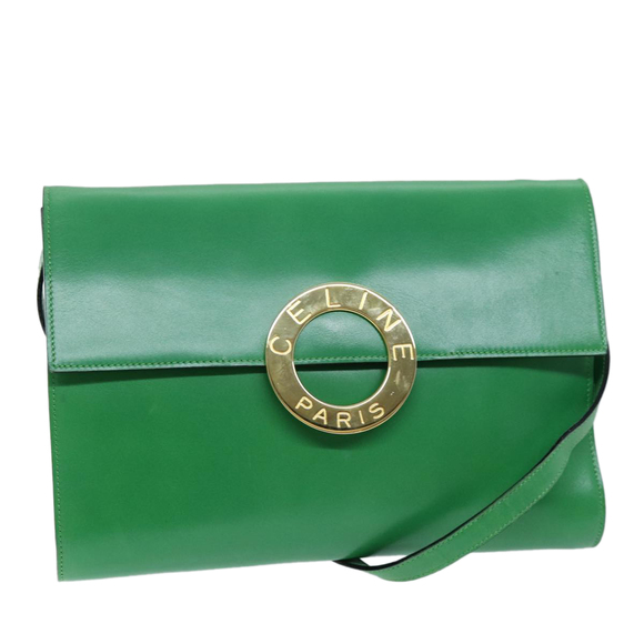 CELINE Handbags - CELINE Shoulder Bag Leather Green Auth 75227A